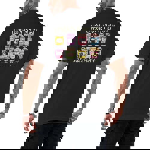 Literacy Is My Jam And I&#x27;m Here To Spread Literacy Teacher Men&#x27;s Back Print T-Shirt - teacherstshirts.com