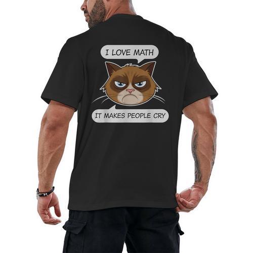 I Love Math It Makes People Cry Math Teacher Men's Back Print T-Shirt - teacherstshirts.com