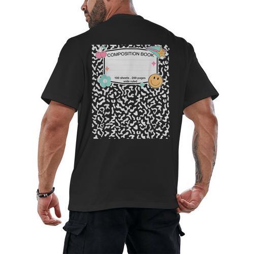 Matching Group Halloween Teacher Composition Book Notebook Men's Back Print T-Shirt - teacherstshirts.com