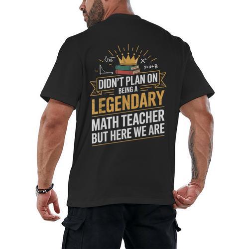 Math Teacher For Algebra Lovers Mathematics Men's Back Print T-Shirt - teacherstshirts.com UK