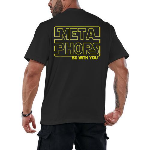 Metaphors Be With You English Teacher Shirts T-Shirt Men's Back Print T-Shirt - teacherstshirts.com DE