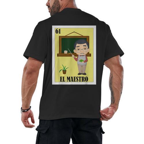 Mexican For Teachers El Maestro Men's Back Print T-Shirt - teacherstshirts.com AU