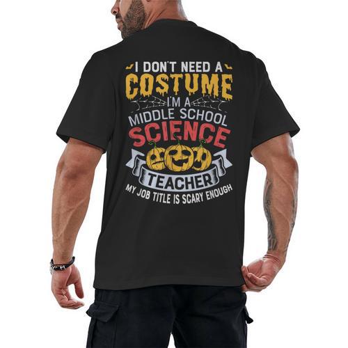 Middle School Science Teacher Halloween Costume For Men Women Men's Back Print T-Shirt - teacherstshirts.com UK