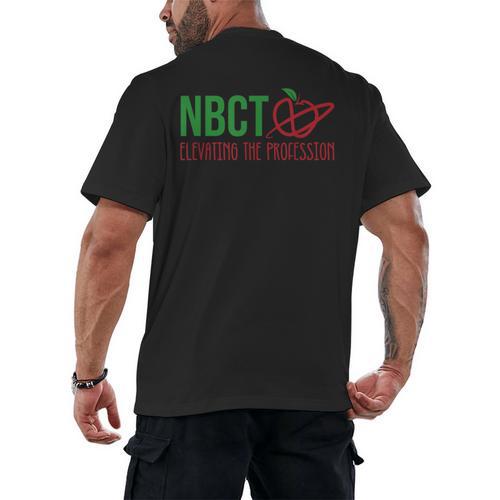 National Board Certified Teacher Minimalist Apple T-Shirt For Men Women Men's Back Print T-Shirt - teacherstshirts.com UK