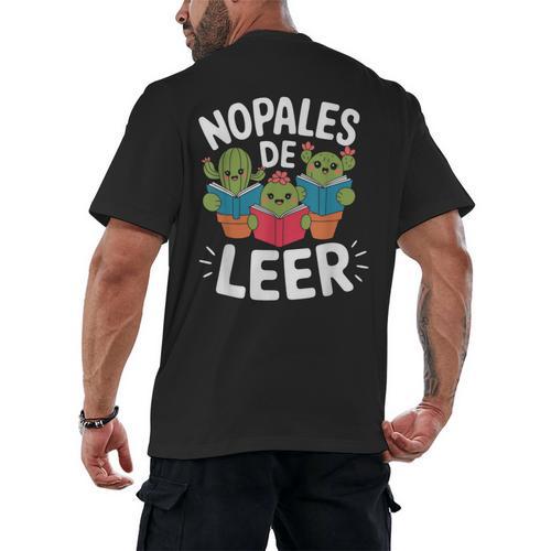 Nopales De Leer Bilingual Teacher Maestra Spanish Teacher Men's Back Print T-Shirt - teacherstshirts.com AU