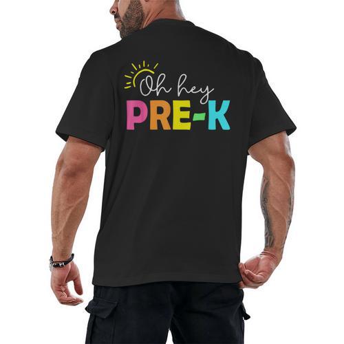 Oh Hey Pre-k Shirt Back To School Teachers Students Men's Back Print T-Shirt - teacherstshirts.com