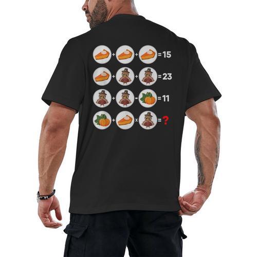 Order Of Operations Math Quiz Game Teacher Thanksgiving Men's Back Print T-Shirt - teacherstshirts.com UK