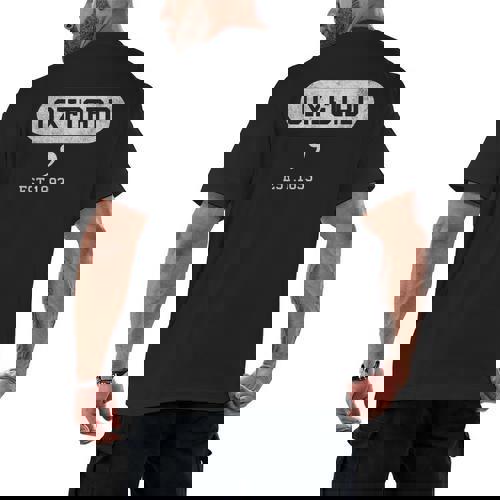 Oxford Comma English Teacher Shirt T-Shirt Men&#x27;s Back Print T-Shirt - teacherstshirts.com