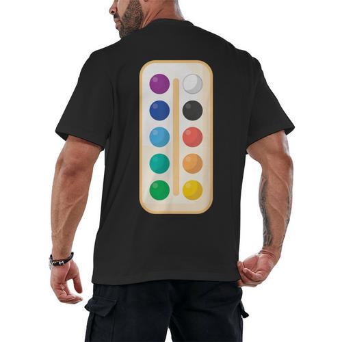 Paint Palette ArtSet Halloween Costume For Teachers Students For Men Women Kids Men's Back Print T-Shirt - teacherstshirts.com