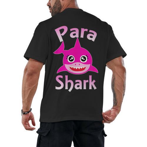 Para Shark Paraprofessional Female Teacher Men's Back Print T-Shirt - teacherstshirts.com CA