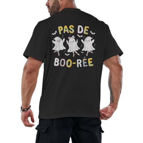 Pas De BOO-Rée Ghost Ballet Dancer Halloween Dance Teacher Men's Back Print T-Shirt - teacherstshirts.com DE