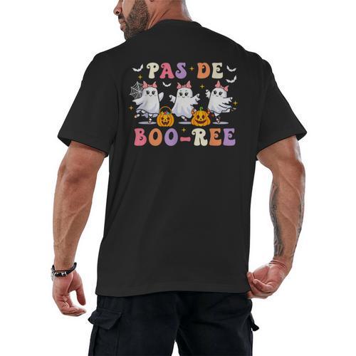 Pas De Boo-Ree Teachers Halloween Costume Ballet Dancers Men's Back Print T-Shirt - teacherstshirts.com UK
