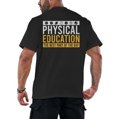 Physical Education Best Part Of The Day Phys Ed Teacher Men's Back Print T-Shirt - teacherstshirts.com CA