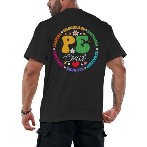 Physical Education PE Instructor Coach Teacher Gym Men's Back Print T-Shirt - teacherstshirts.com AU