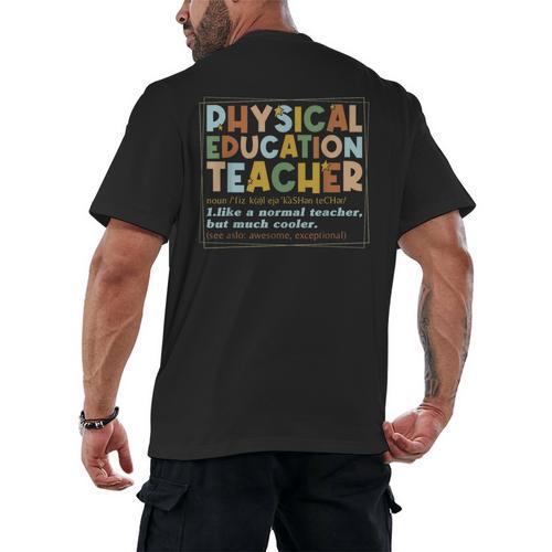 Physical Education Teacher In My PE Teacher Era For Men Women Kids Men's Back Print T-Shirt - teacherstshirts.com AU