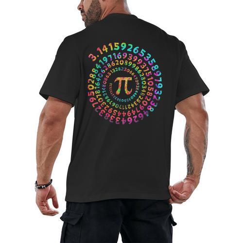 Pi Day Math Teacher Tie Dye Spiral Pi 314 Pi Day Men's Back Print T-Shirt - teacherstshirts.com AU