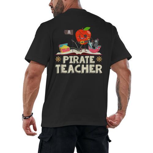 Pirate Teacher Men Women Kids Men's Back Print T-Shirt - teacherstshirts.com AU
