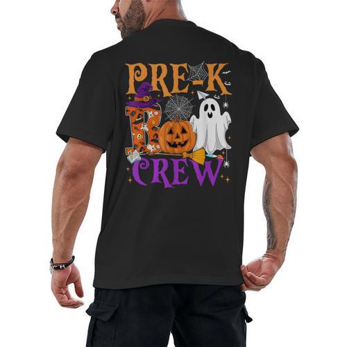 Pre-K Boo Crew Teacher Student Halloween Costume Men's Back Print T-Shirt - teacherstshirts.com AU