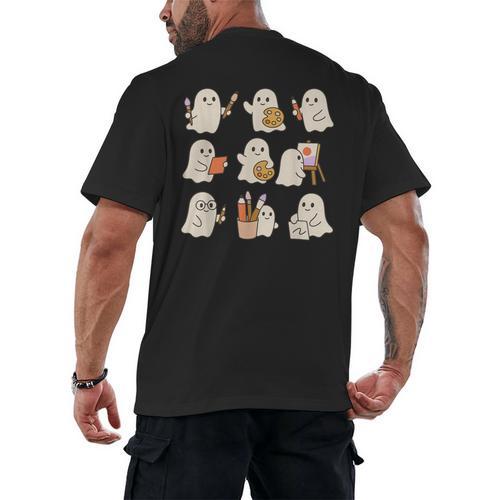 Pumpkin Pi Math Teacher Geek Men's Back Print T-Shirt - teacherstshirts.com