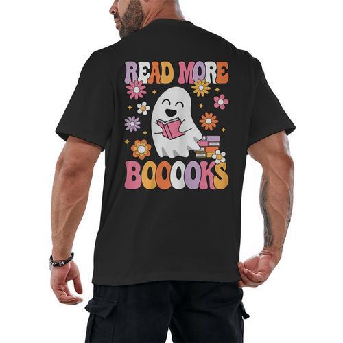 Read More Books Groovy Halloween Teacher Women Men's Back Print T-Shirt - teacherstshirts.com DE