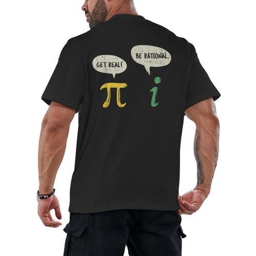 Get Real Be Rational Shirt Pi Math Teacher Geek Men's Back Print T-Shirt - teacherstshirts.com