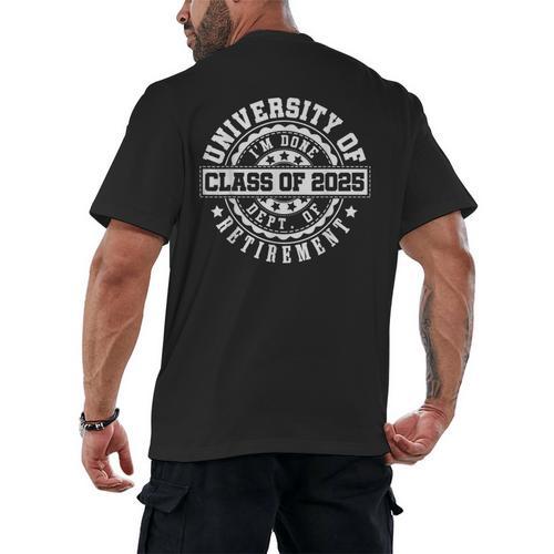 Retired 2025 For Teacher Retirement University Of I'm Done Men's Back Print T-Shirt - teacherstshirts.com