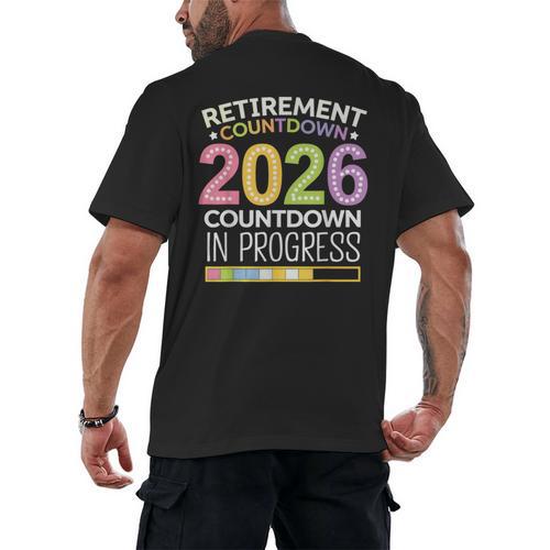 Retirement Class Of 2026 Teacher Countdown Loading Teacher Men's Back Print T-Shirt - teacherstshirts.com AU