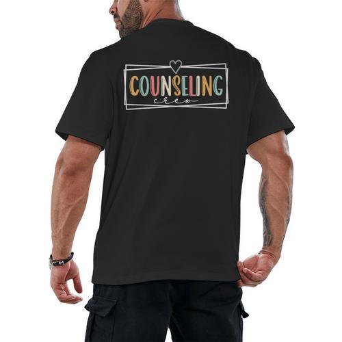 Retro Counseling Crew Counselor Teacher Appreciation Men's Back Print T-Shirt - teacherstshirts.com