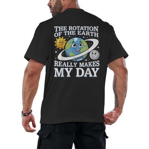 Rotation Of Earth Science Teacher Earth Day Men Women Men's Back Print T-Shirt - teacherstshirts.com UK