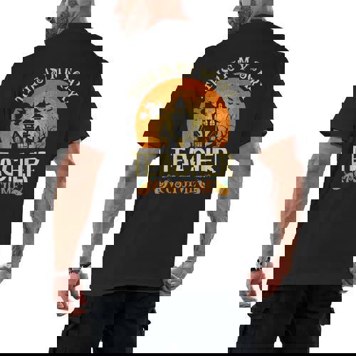 This Is My Scary Teacher Costume Halloween Men&#x27;s Back Print T-Shirt - teacherstshirts.com