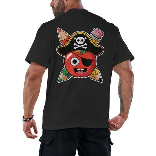 School International Talk Like A Pirate Day Pirate Teacher Men's Back Print T-Shirt - teacherstshirts.com UK