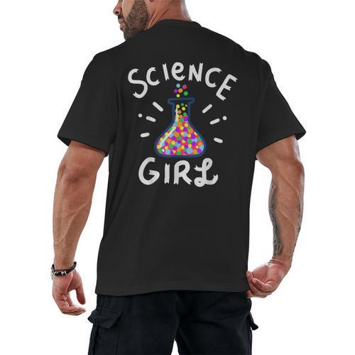 Science Girl Chemistry Biology Student Teacher Men's Back Print T-Shirt - teacherstshirts.com DE
