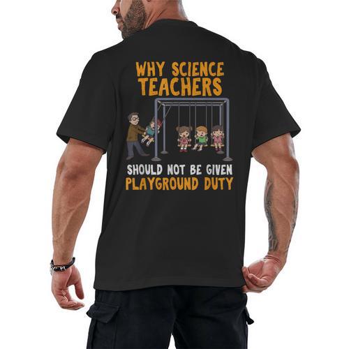 Science Physicist Chemist Teacher Vintage Men's Back Print T-Shirt - teacherstshirts.com