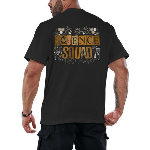 Science Squad Teacher STEM Chemistry Biology Physics Men's Back Print T-Shirt - teacherstshirts.com DE