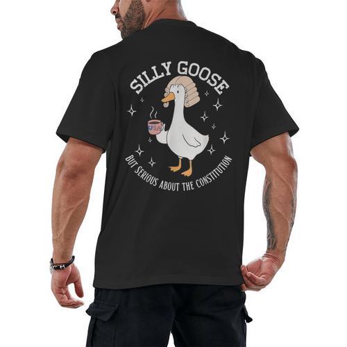 Silly Goose Constitution History Teacher Middle School Men's Back Print T-Shirt - teacherstshirts.com DE