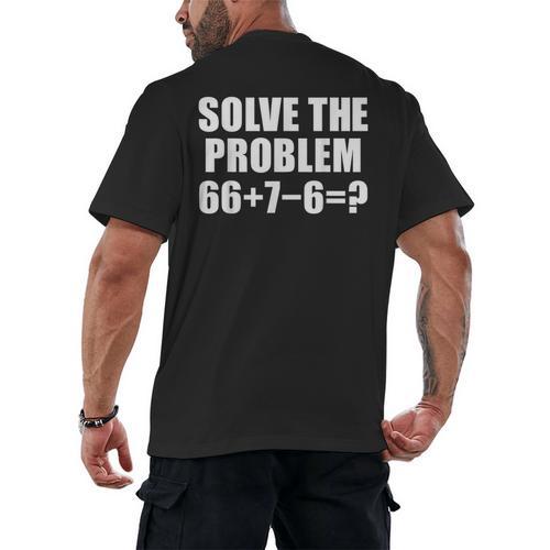 Solve The Problem 67 Meme Six Seven Elementary Math Teacher Men's Back Print T-Shirt - teacherstshirts.com