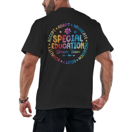 Special Education Squad Dream Team SPED Teacher Back School Men's Back Print T-Shirt - teacherstshirts.com AU