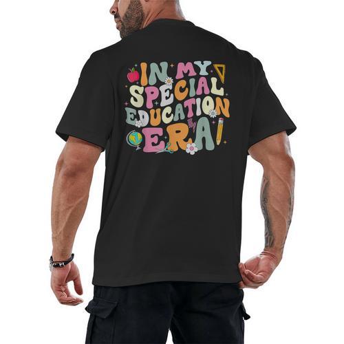 Special Education Teacher Era Inspirational SPED ABA Autism Men's Back Print T-Shirt - teacherstshirts.com AU