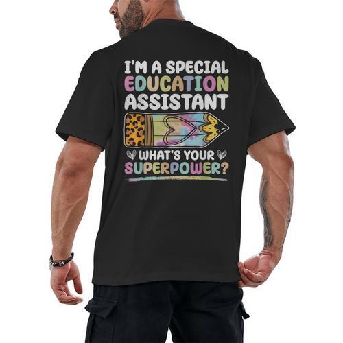 Special Educational Assistant And Sped Teacher Men's Back Print T-Shirt - teacherstshirts.com