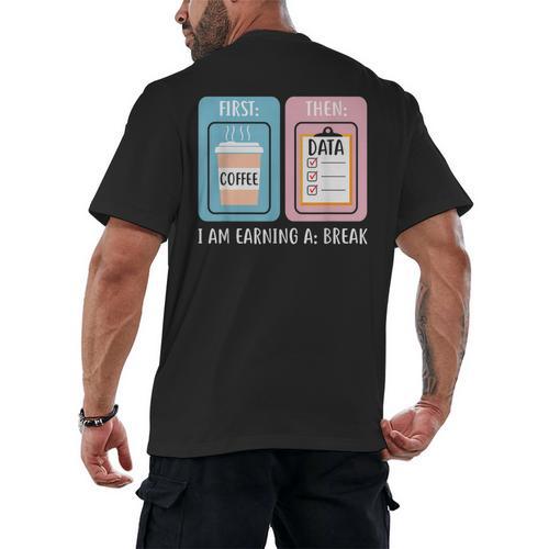 SPED Teacher Special Education First Coffee Then Data Men's Back Print T-Shirt - teacherstshirts.com AU