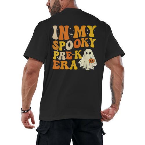 In My Spooky PRE-K Teacher Era Halloween Costume Tee Men's Back Print T-Shirt - teacherstshirts.com AU