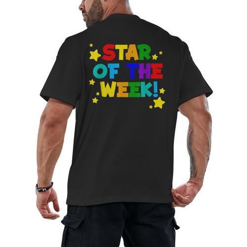 Star Of The Week Cheerful Recognition Student Teachers Class Men Women Kids Men's Back Print T-Shirt - teacherstshirts.com