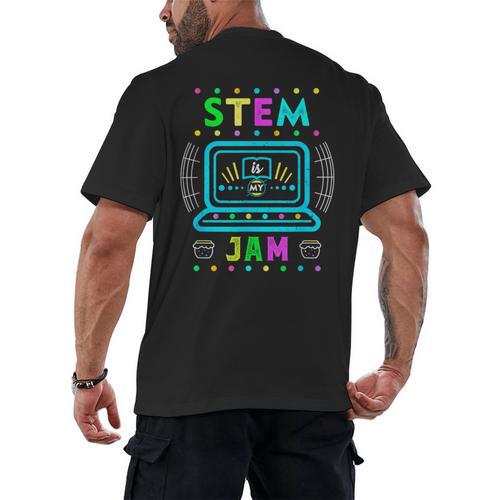 STEM Teacher Shirt STEM Teacher Tshirts STEM Is My Jam Men's Back Print T-Shirt - teacherstshirts.com DE