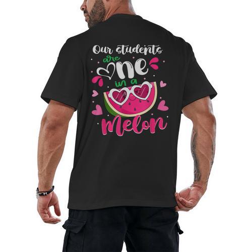 Our Students Are One In A Melon Teacher Watermelon Summer Men's Back Print T-Shirt - teacherstshirts.com CA