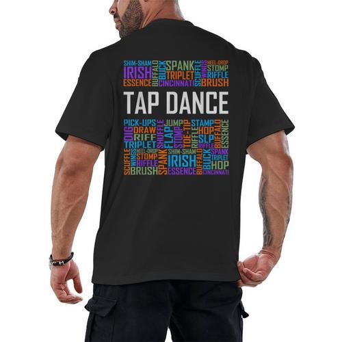 Tap Dance Words Lover Tap Dancer Dancing Teacher Men's Back Print T-Shirt - teacherstshirts.com