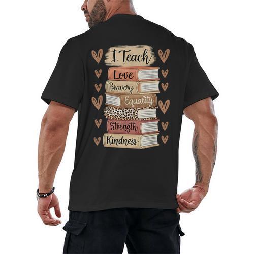 I Teach History Month Black Teacher Melanin Men's Back Print T-Shirt - teacherstshirts.com AU