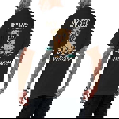 Teacher My Dog Ate My Lesson Plans School Staff Men&#x27;s Back Print T-Shirt - teacherstshirts.com