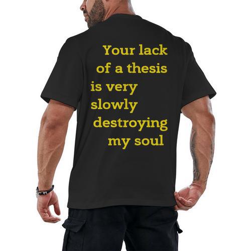 Teacher Or Professor Essay Thesis Writing Joke For Men Women Men's Back Print T-Shirt - teacherstshirts.com UK