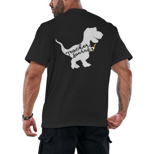 Teacher Saurus T Shirt For Men And Women Men's Back Print T-Shirt - teacherstshirts.com