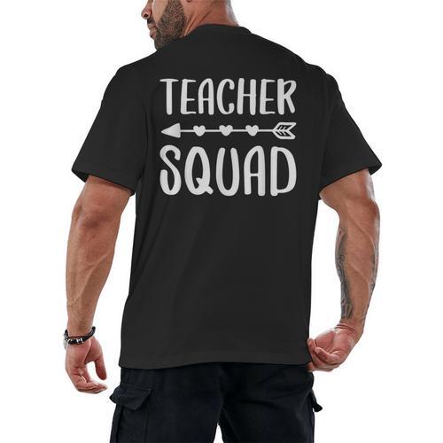 Teacher Squad Shirt Men Women Teacher Team Men's Back Print T-Shirt - teacherstshirts.com AU